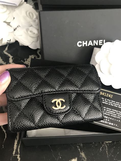 chanel card coin holder|chanel card holder with flap.